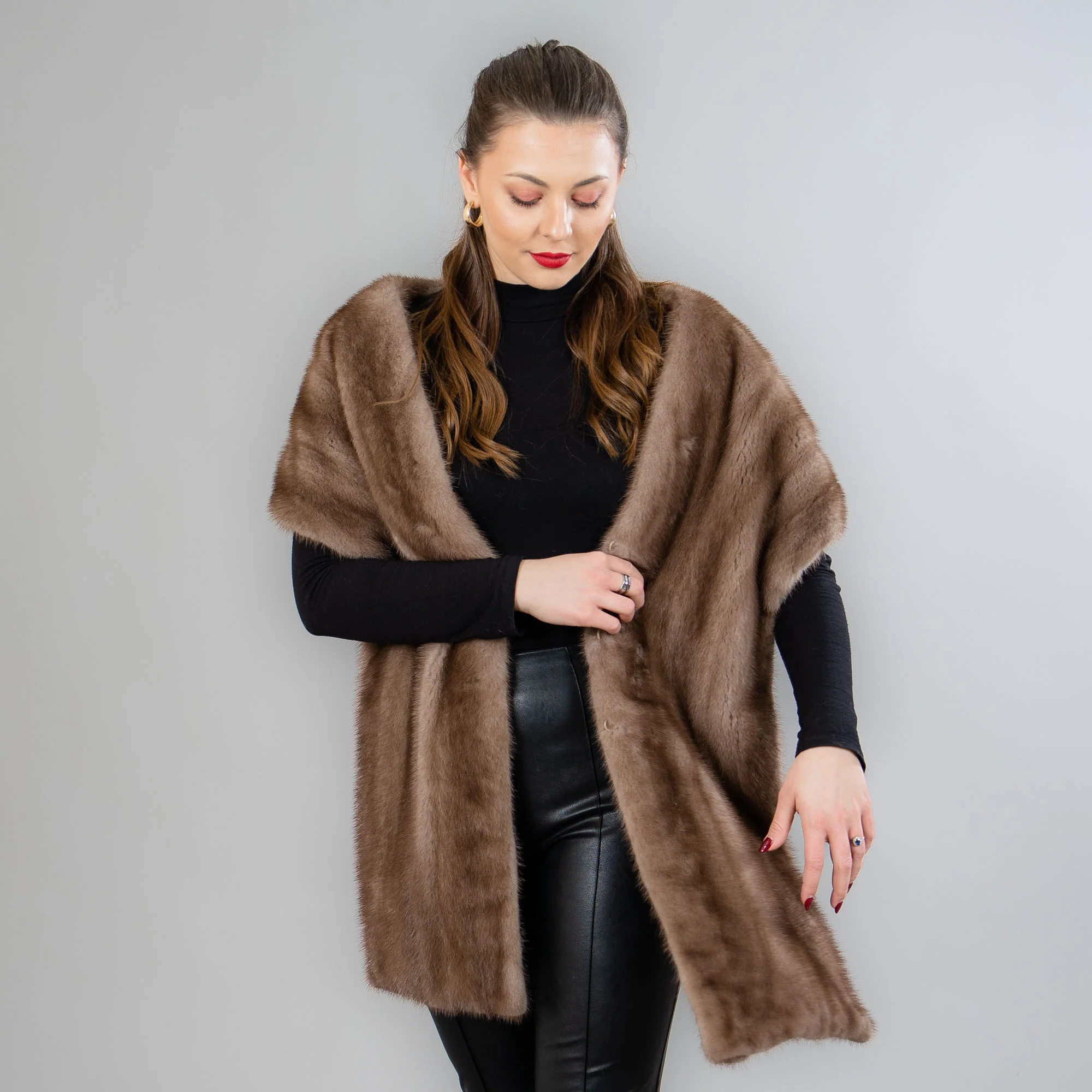 Mink outlet shawl